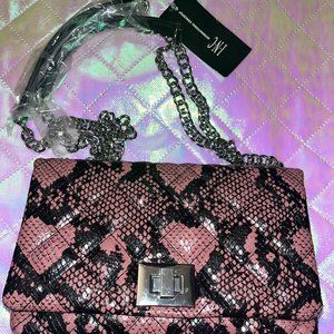 INC International Concepts Pink and Black Shoulder Bag